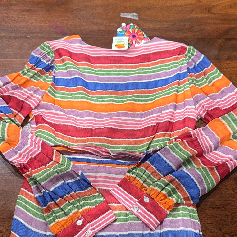 Anthropologie Farm Rio Luana Rainbow Maxi Dress - Picture 10 of 12